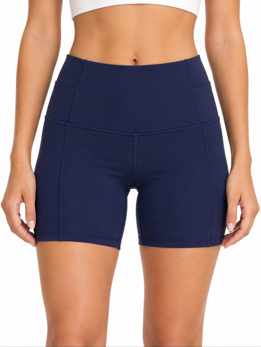 Lululemon Navy High Rise Biker Shorts Size 8